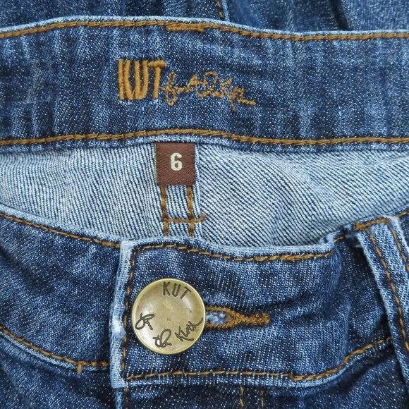 Kut from the Kloth Women 6 Straight Leg Denim Blue Jeans Pants Style KP494MS1N - Picture 6 of 9